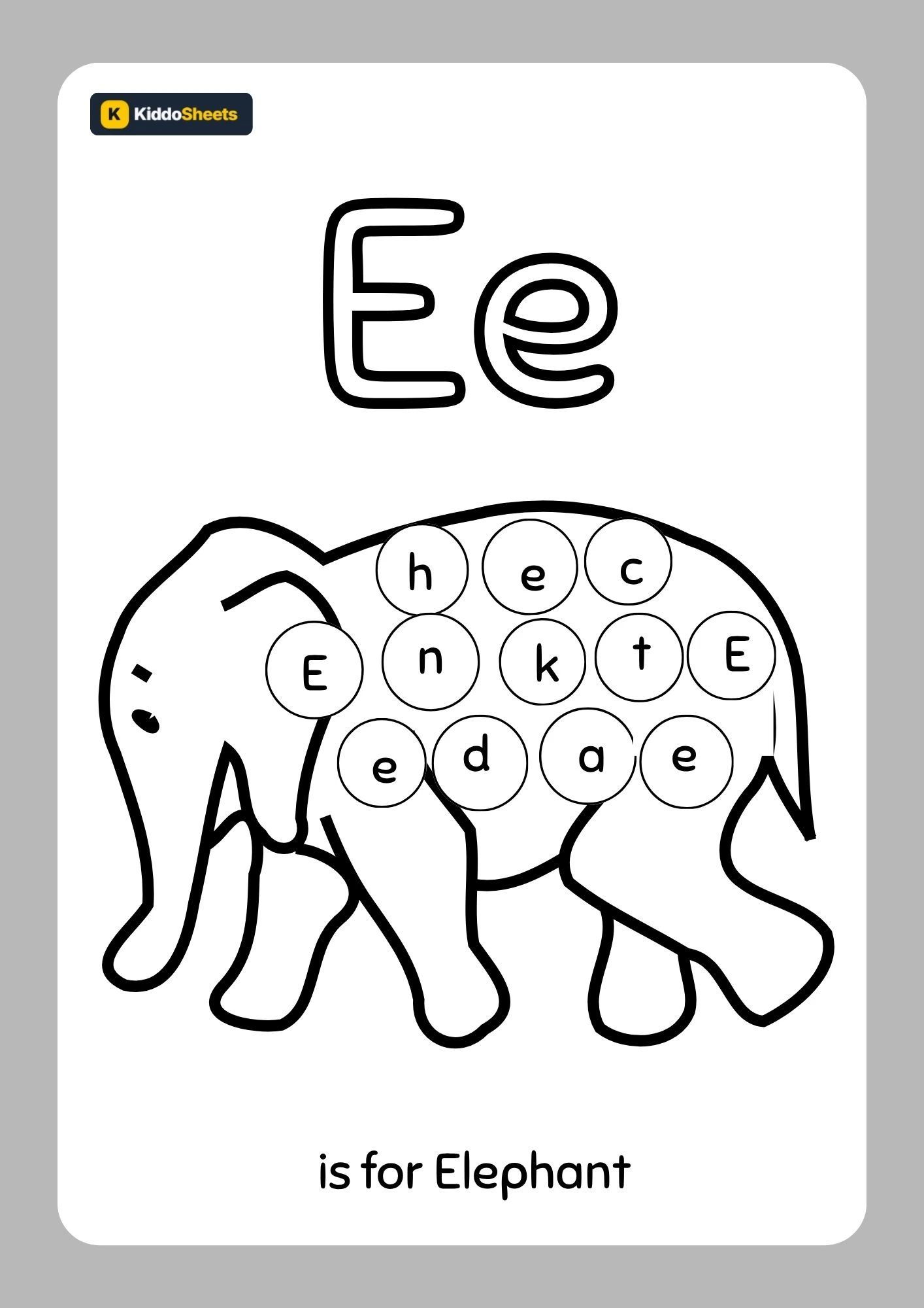 Find The Letter Ee