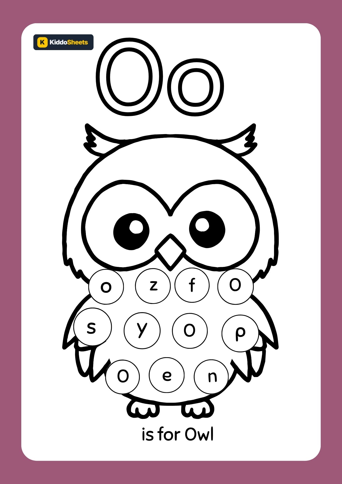 Find The Letter Oo