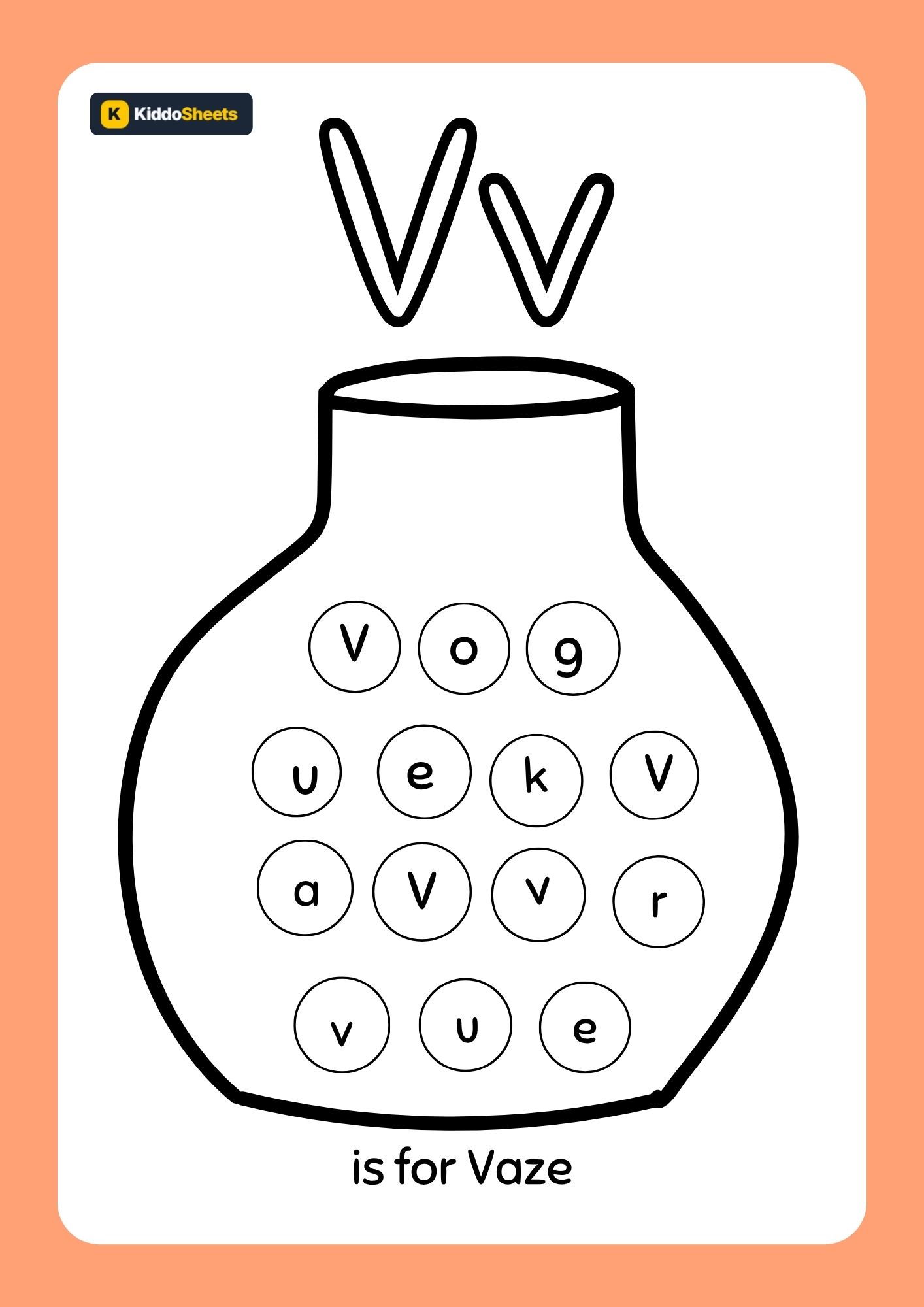 Find The Letter Vv