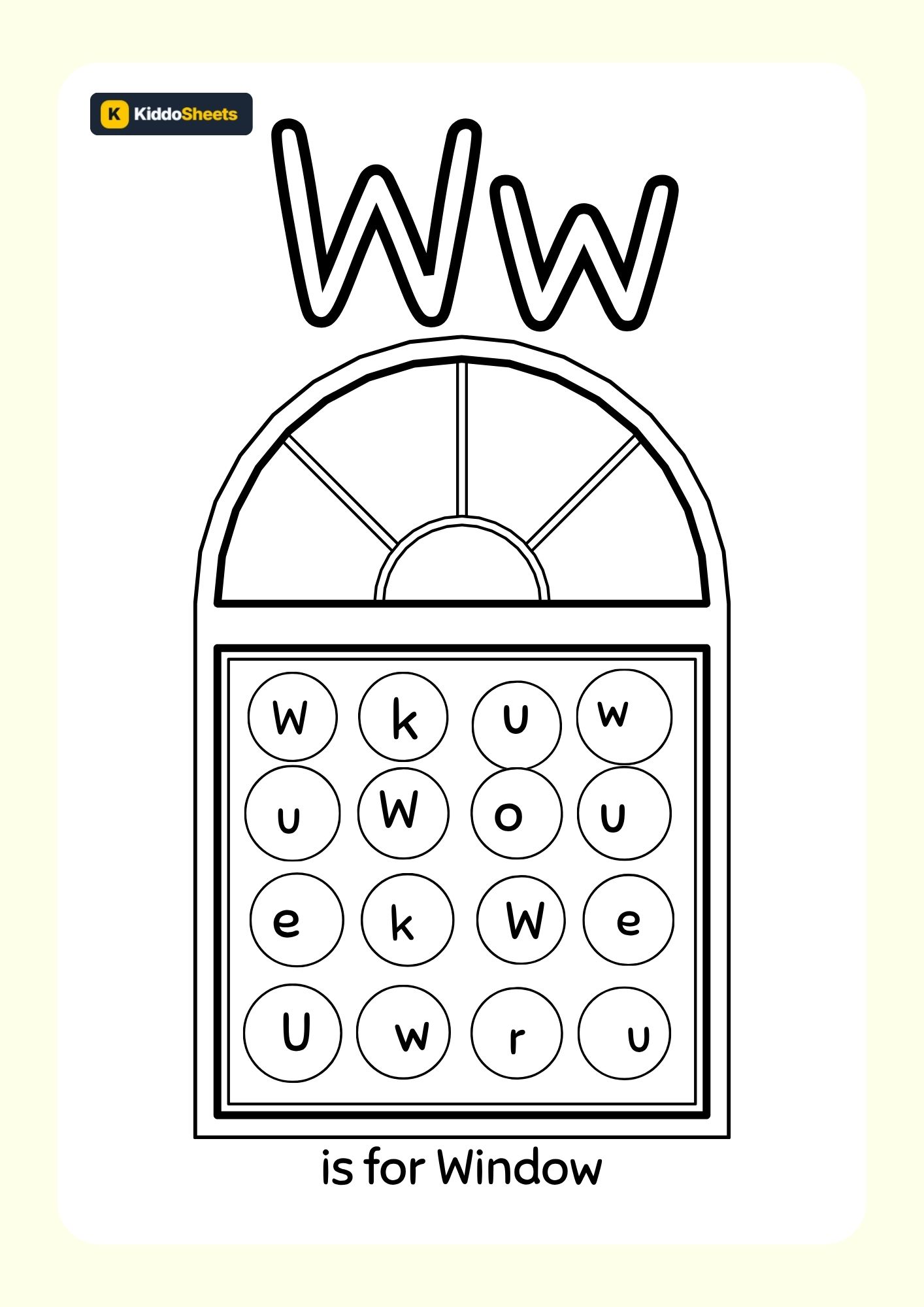 Find The Letter Ww