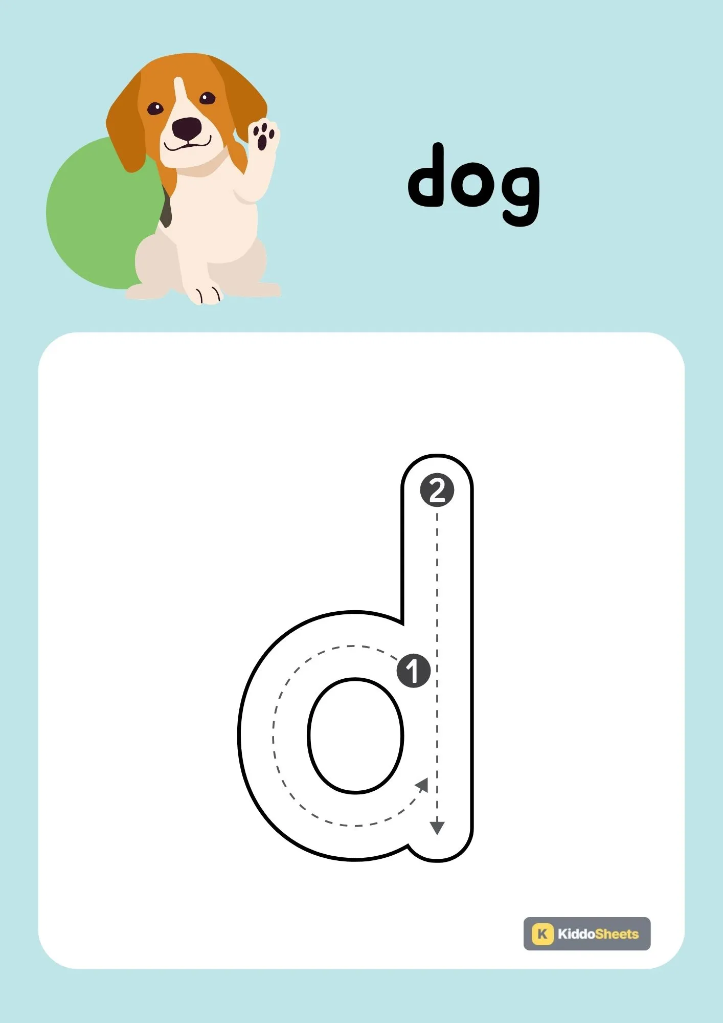 Animals Alphabet (d) Lowercase Tracing Activities