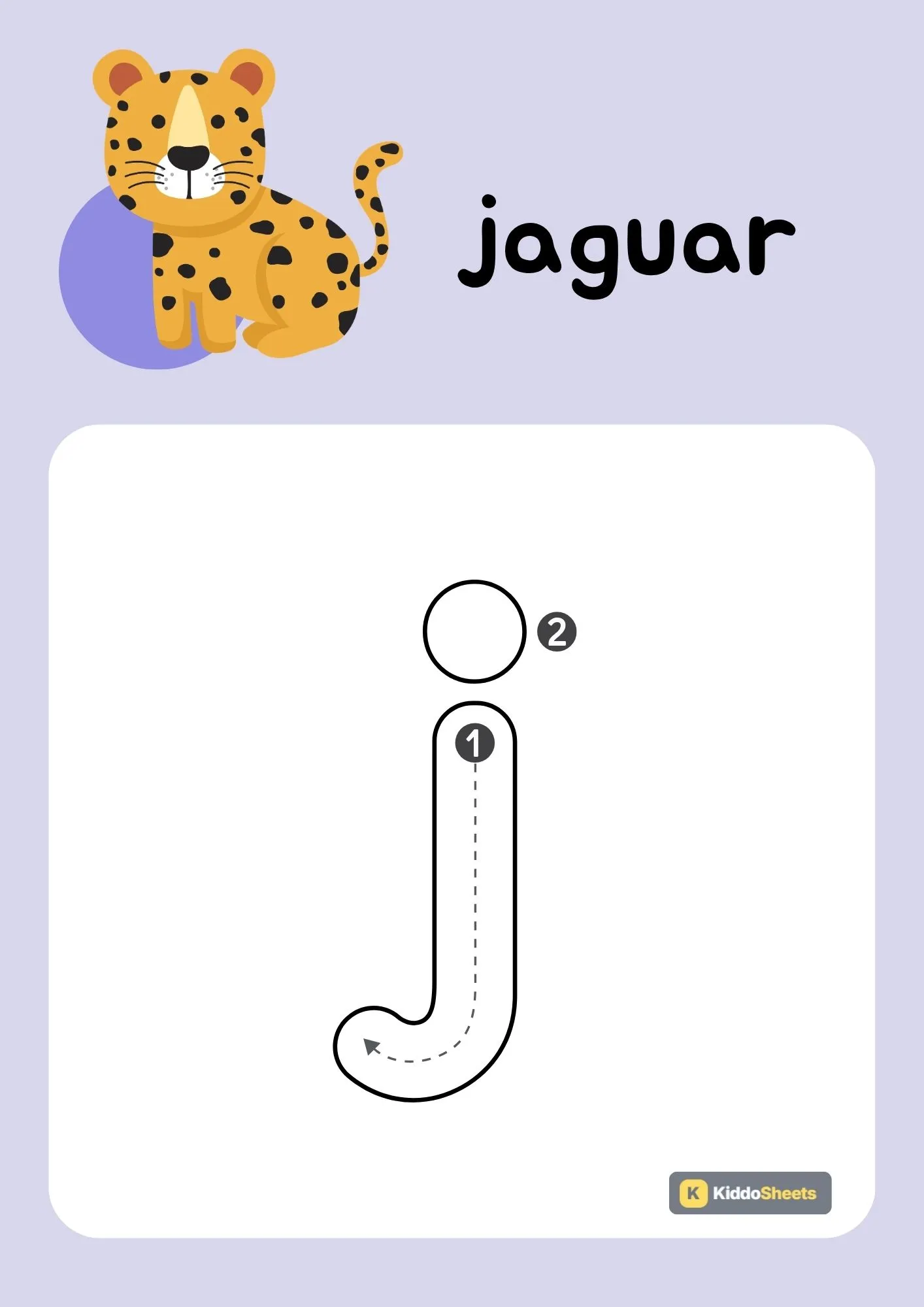 Animals Alphabet (j) Lowercase Tracing Activities