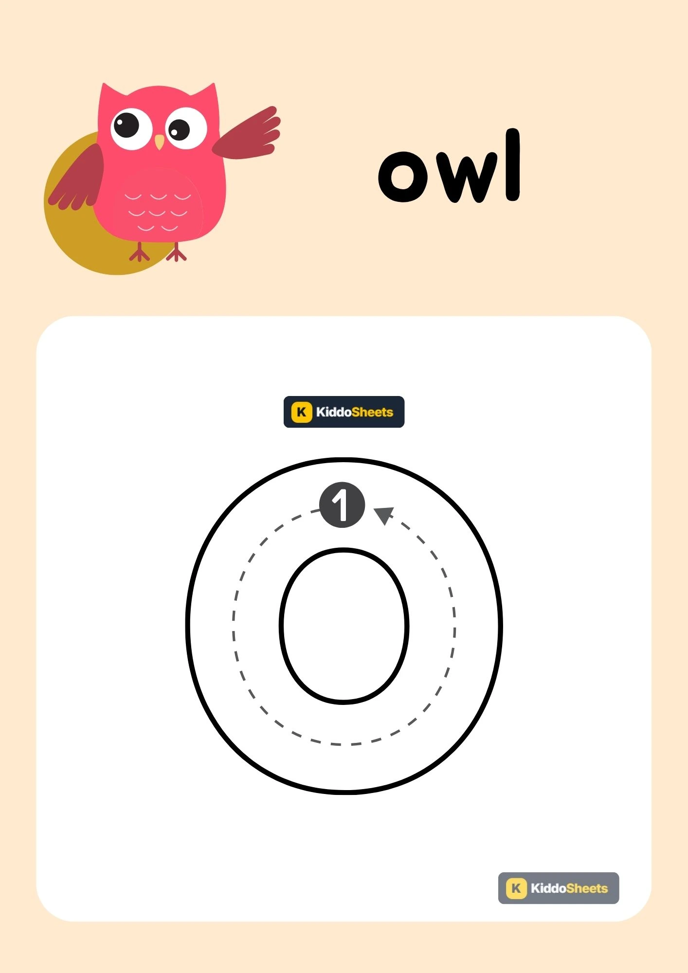 Animals Alphabet (o) Lowercase Tracing Activities