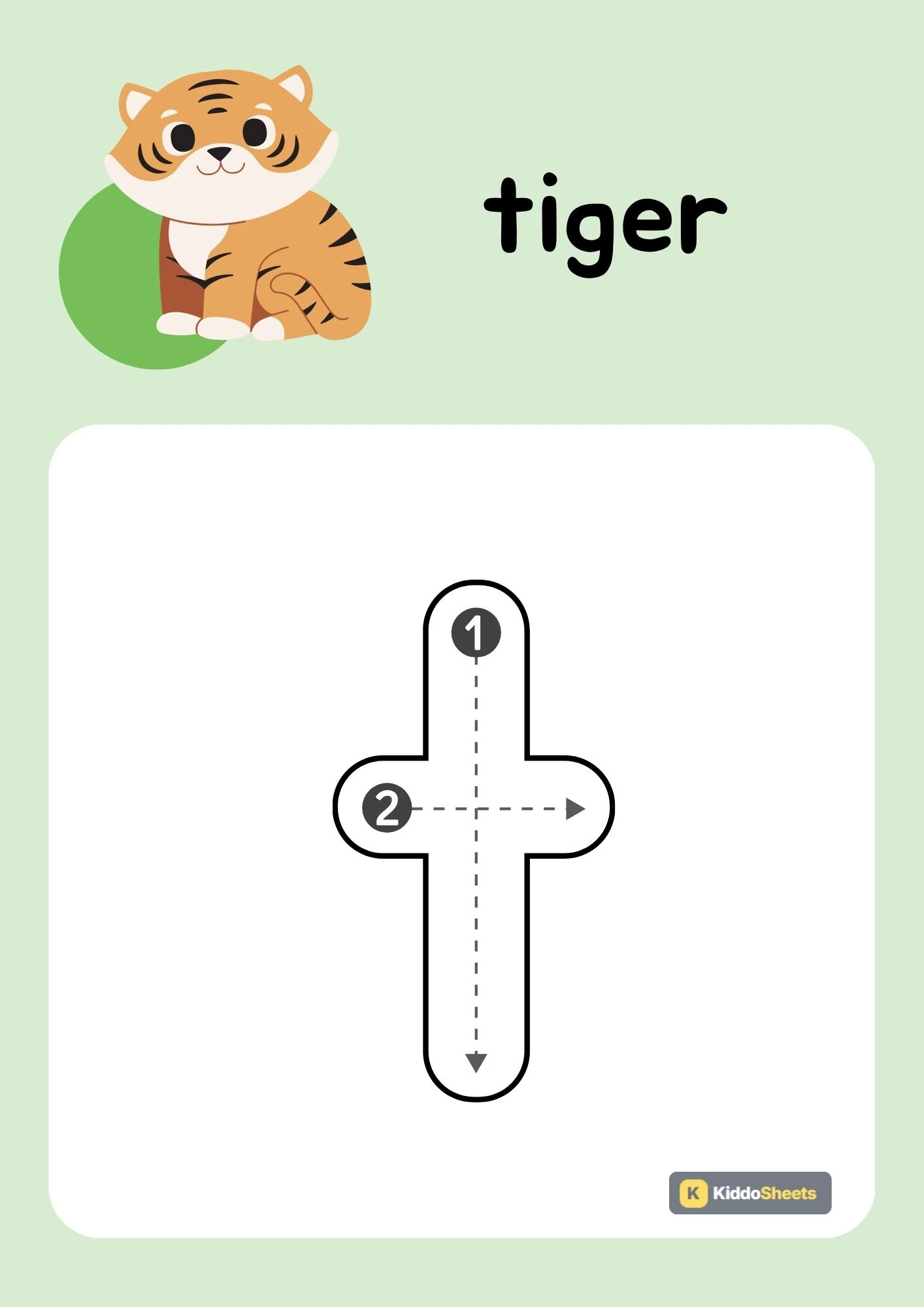 Animals Alphabet (t) Lowercase Tracing Activities