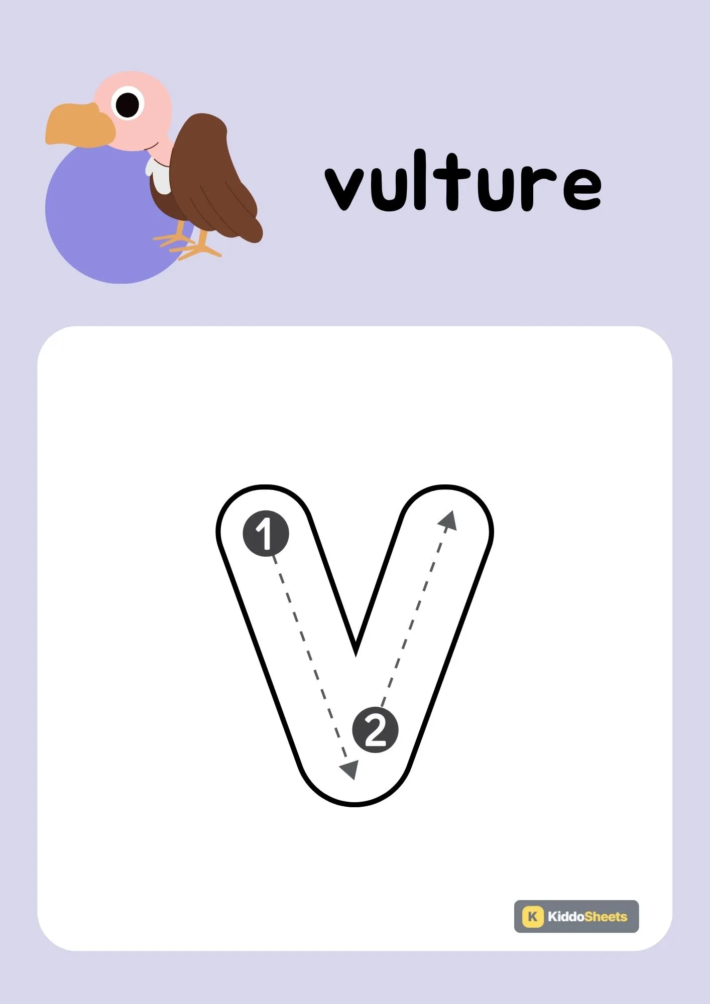 Animals Alphabet (v) Lowercase Tracing Activities