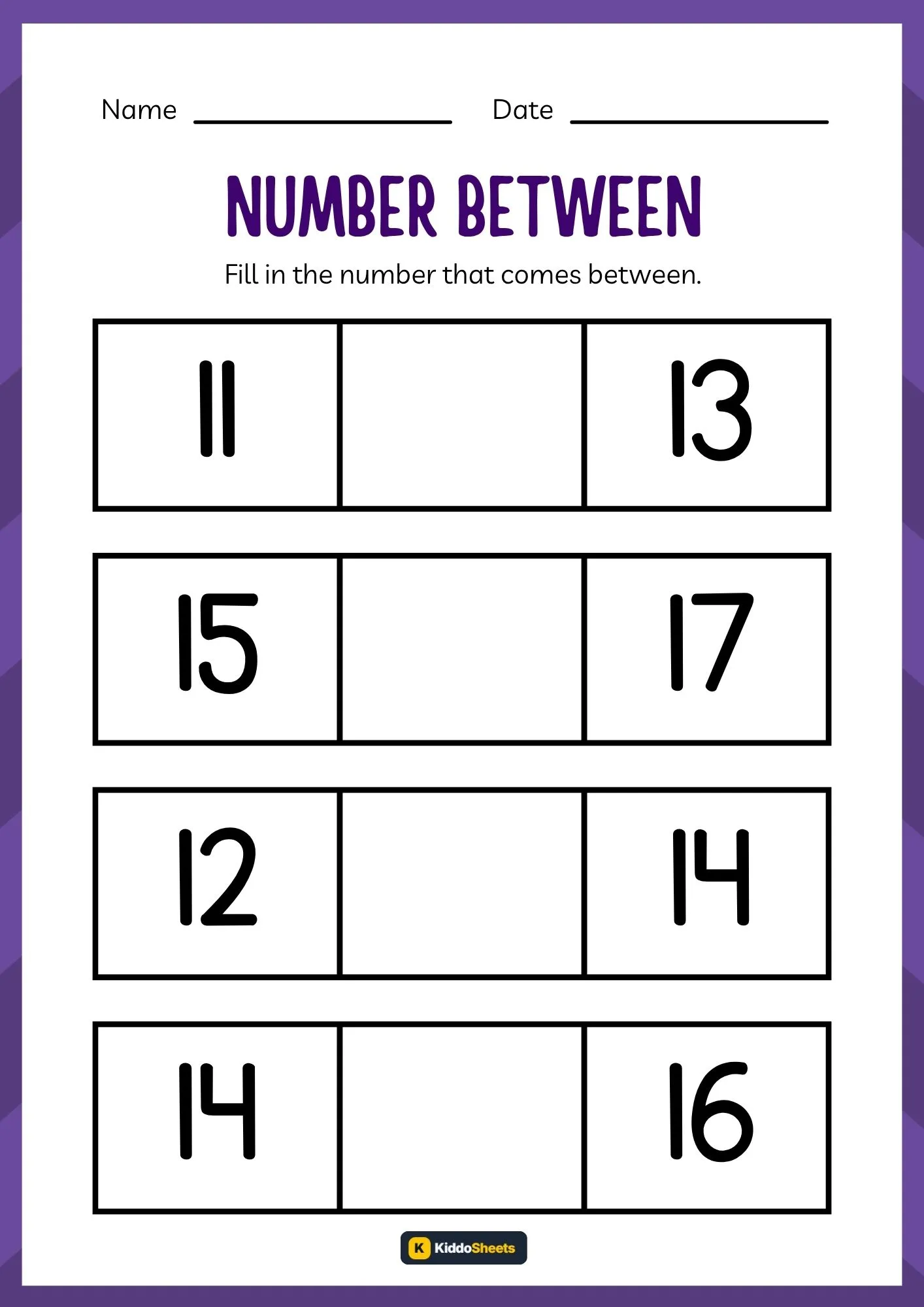 Fill in The Number That Comes Between 4