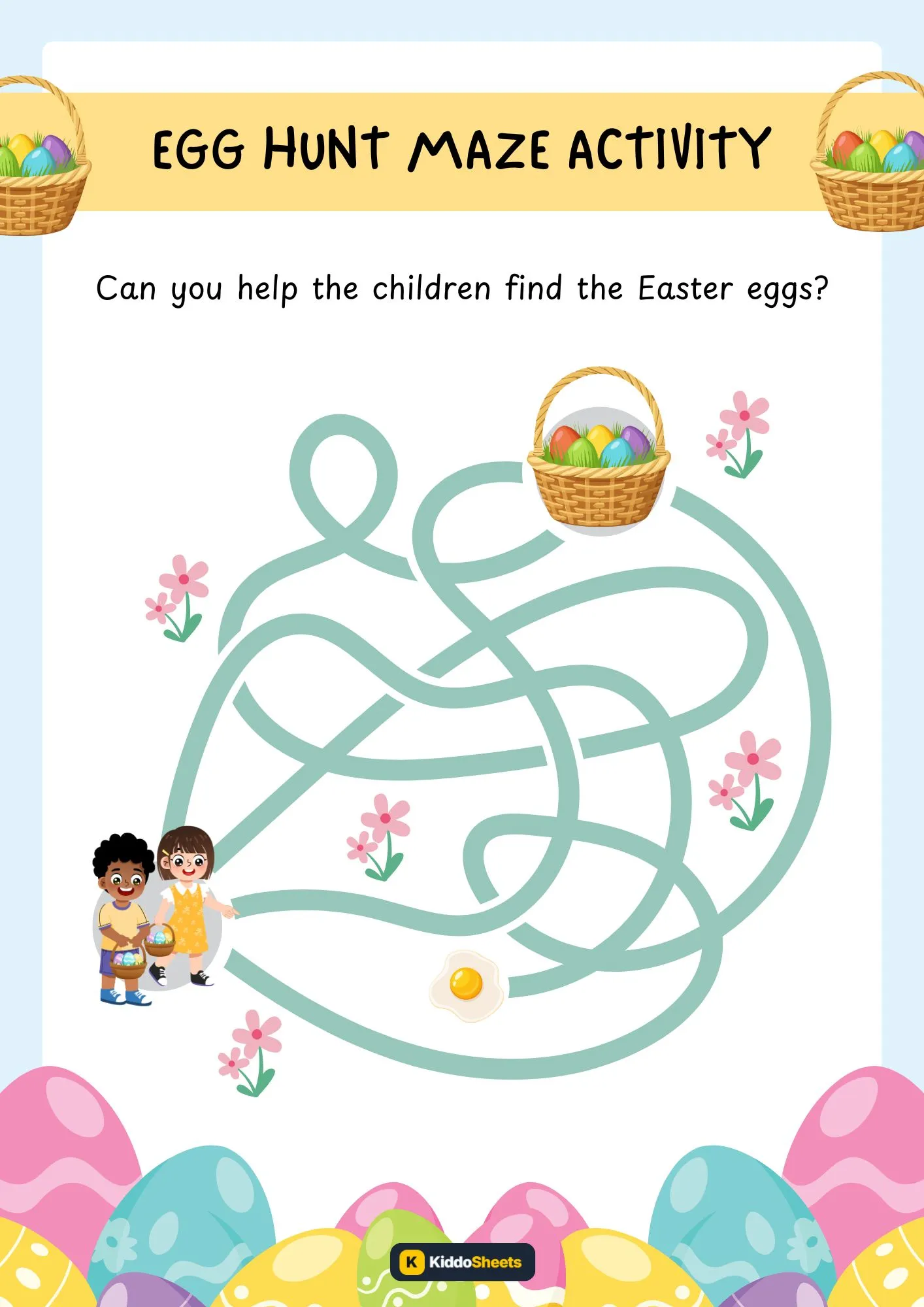Egg Hunt Maze Activity 