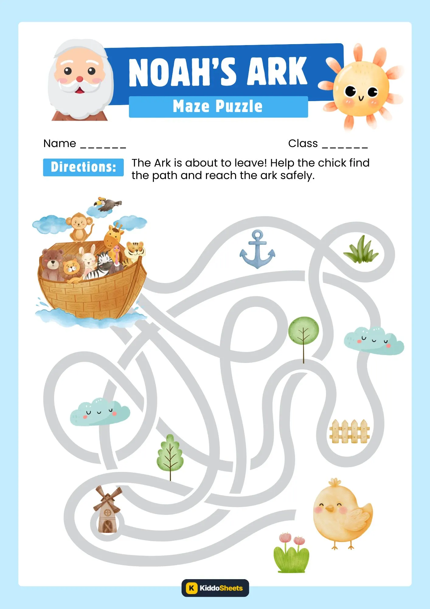 Noah Ark Maze Puzzle