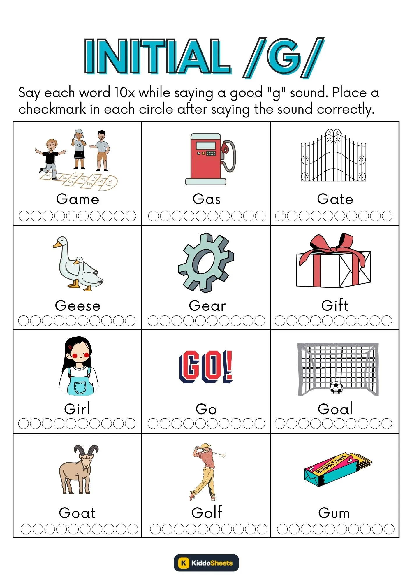 Say Each Words Inital G-1