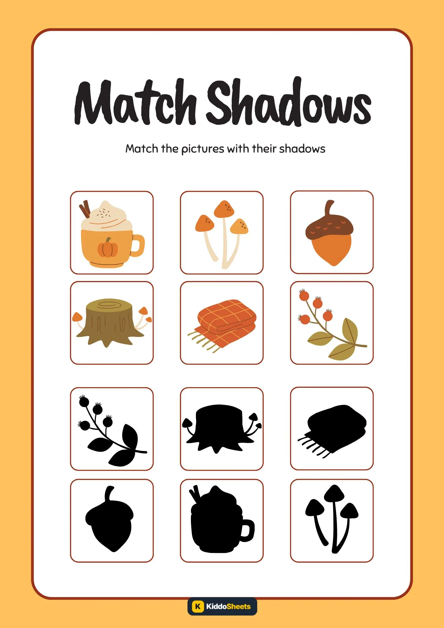 Match the Pictures with Their Shadows-1