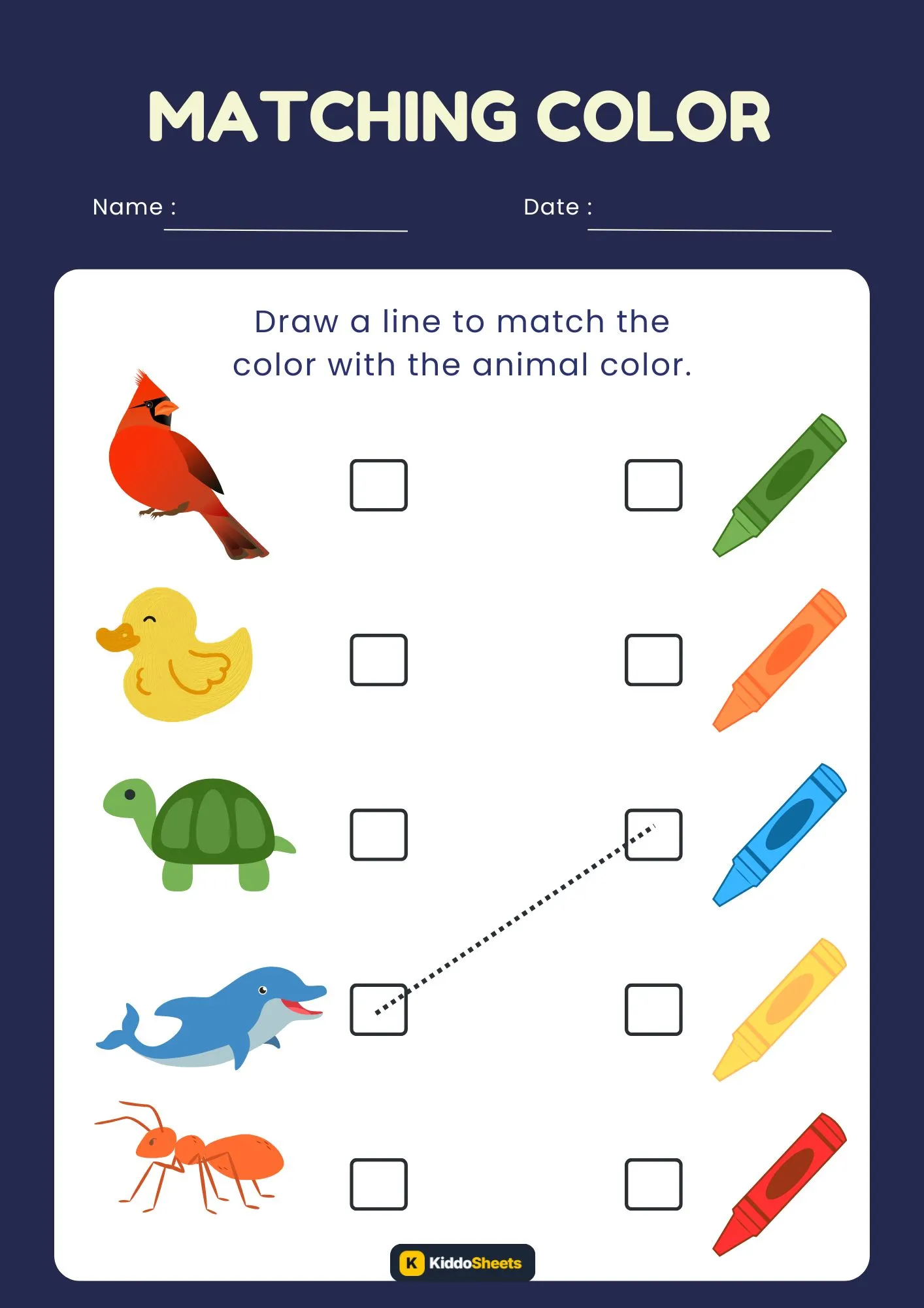 Matching Color Worksheets