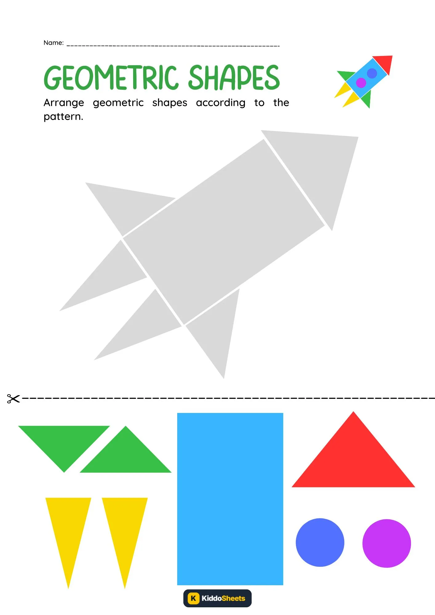Arrange The Geometric Shapes to The Pattern-2