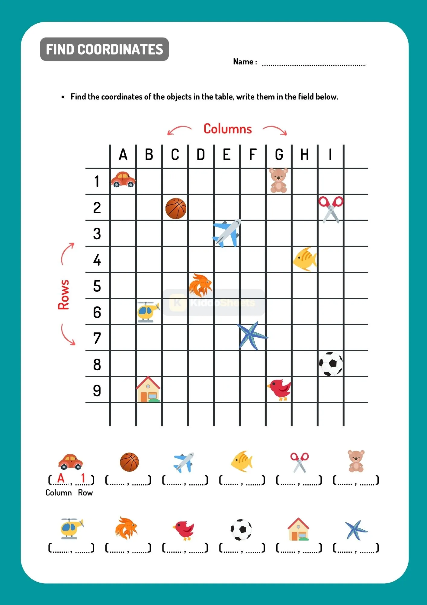 Find the Coordinates Worksheet 2
