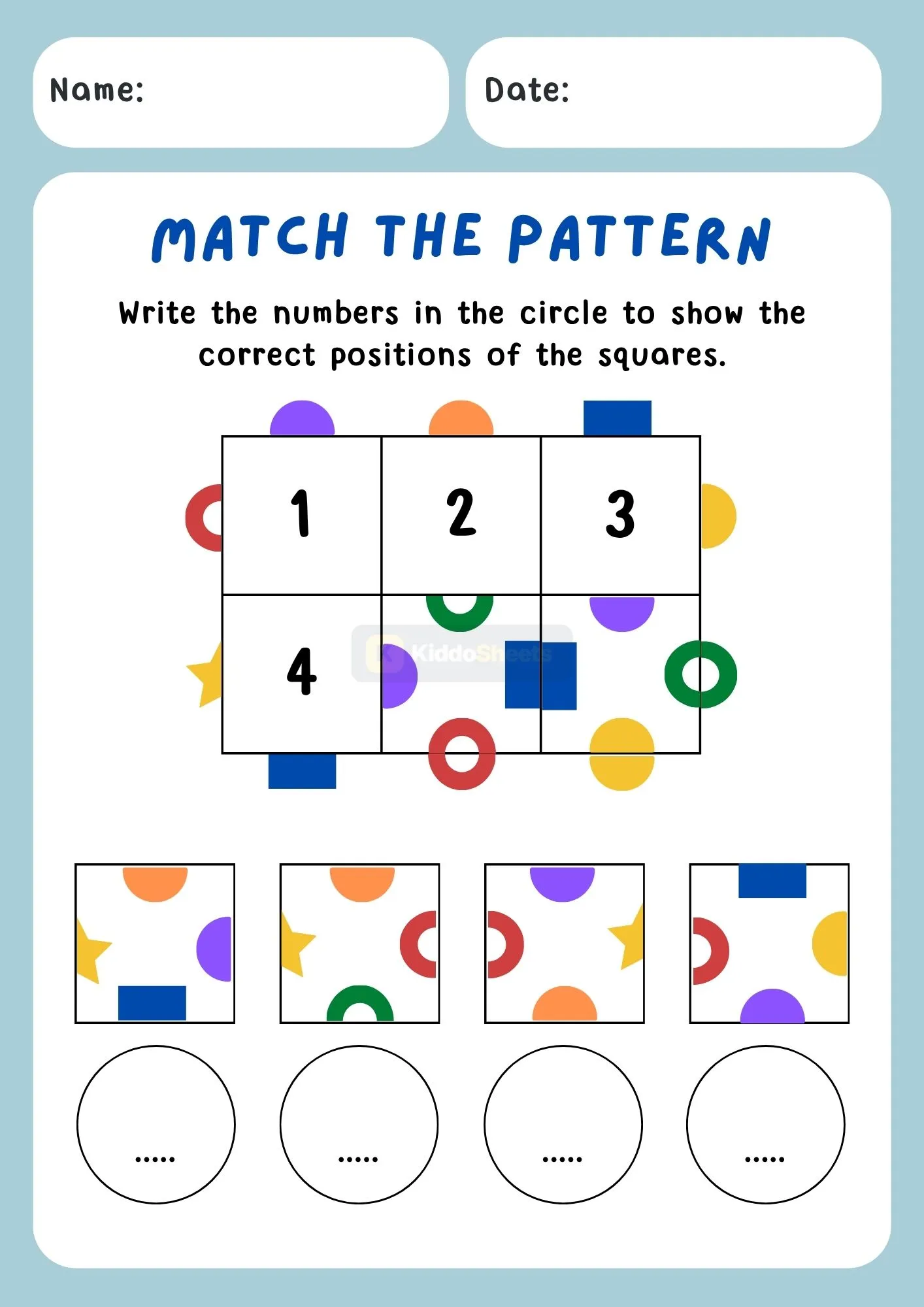 Match the Pattern Worksheet 2
